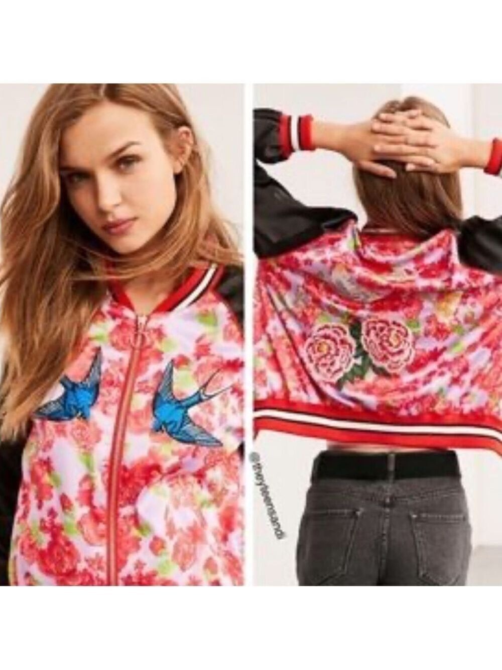 SILENCE+NOISE & URBAN OUTFITTERS Collab ‘Arielle’ Satin Bomber Jacket